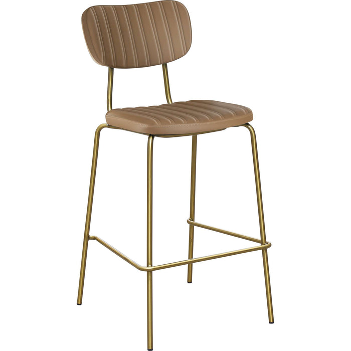 Durafurn Tiramisu Barstool - Brass Frame / Taupe Vinyl