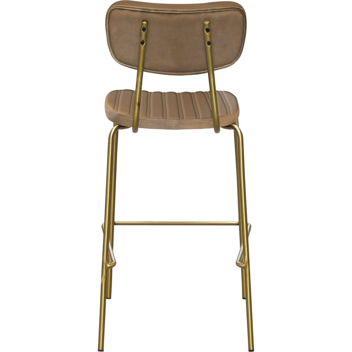Durafurn Tiramisu Barstool - Brass Frame / Taupe Vinyl