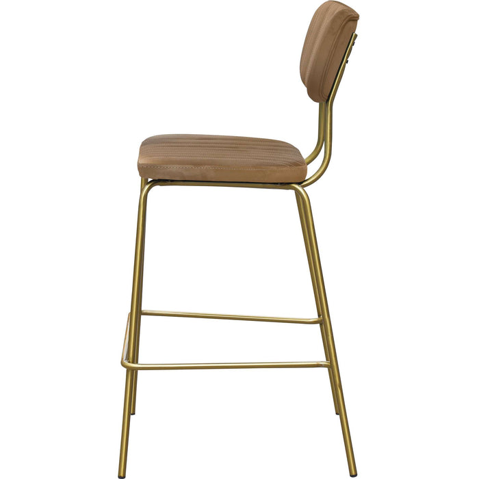 Durafurn Tiramisu Barstool - Brass Frame / Taupe Vinyl