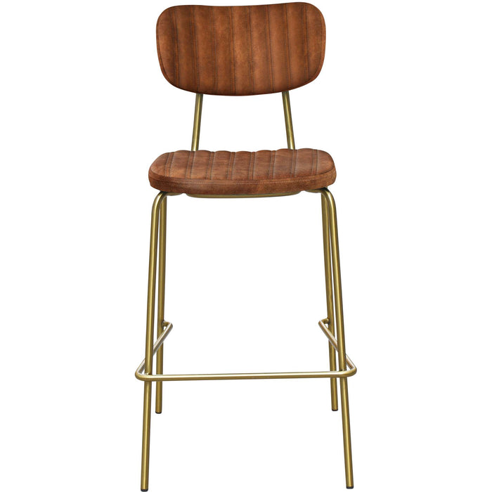 Durafurn Tiramisu Barstool - Brass Frame /  Tan Fabric