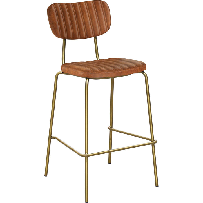 Durafurn Tiramisu Barstool - Brass Frame /  Tan Fabric
