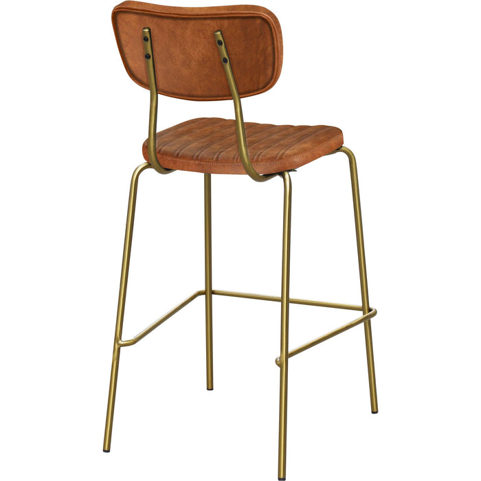 Durafurn Tiramisu Barstool - Brass Frame /  Tan Fabric