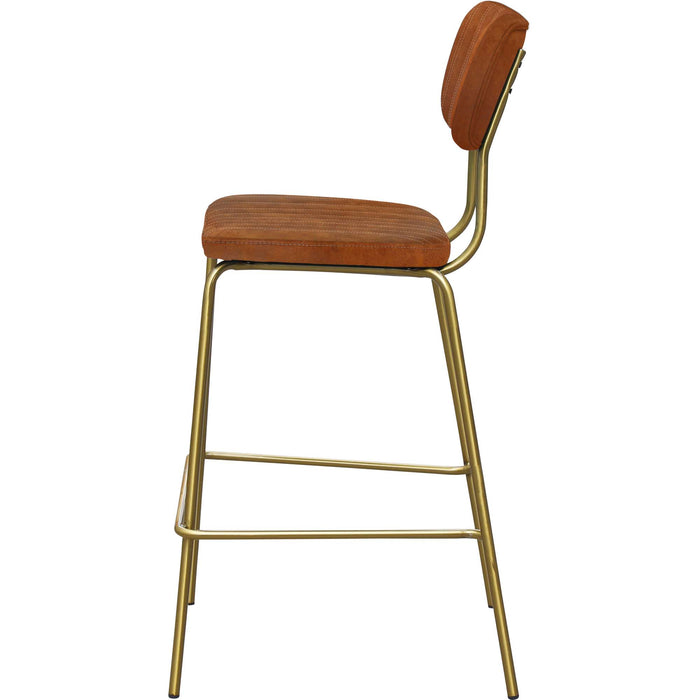 Durafurn Tiramisu Barstool - Brass Frame /  Tan Fabric
