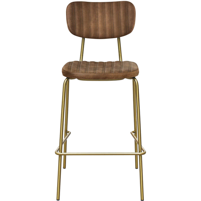 Durafurn Tiramisu Barstool - Brass Frame /  Mocha Fabric