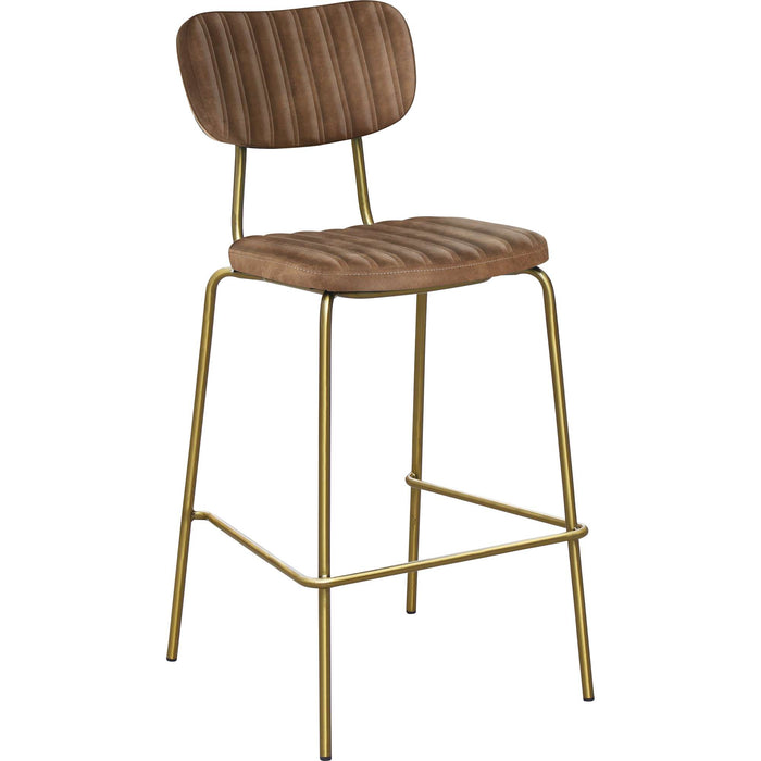 Durafurn Tiramisu Barstool - Brass Frame /  Mocha Fabric