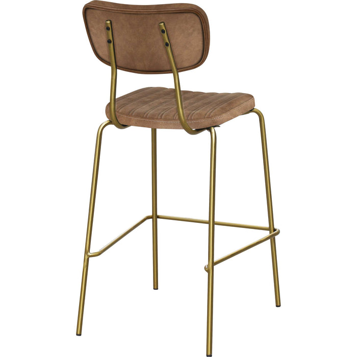 Durafurn Tiramisu Barstool - Brass Frame /  Mocha Fabric