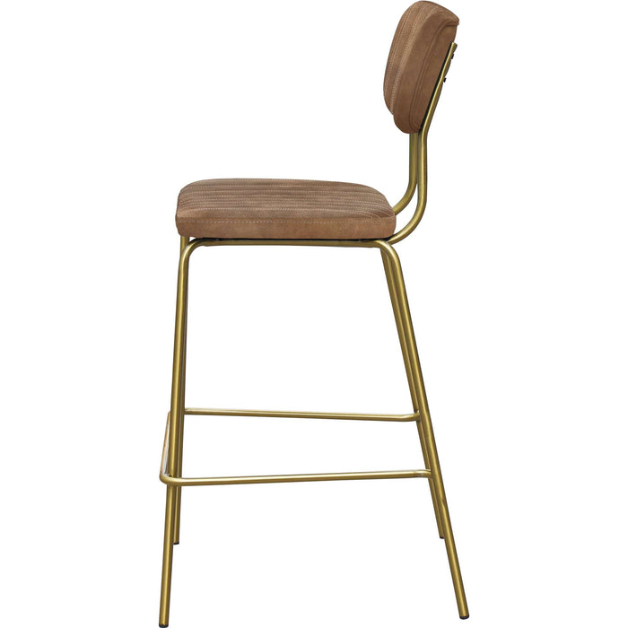 Durafurn Tiramisu Barstool - Brass Frame /  Mocha Fabric