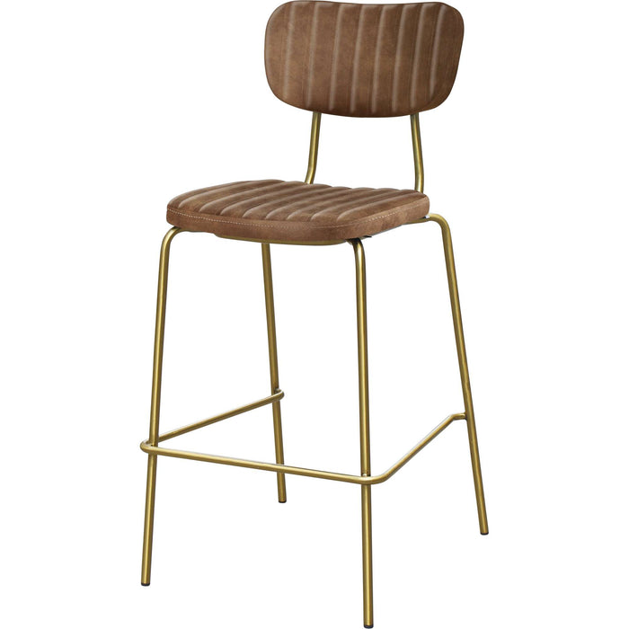 Durafurn Tiramisu Barstool - Brass Frame /  Mocha Fabric