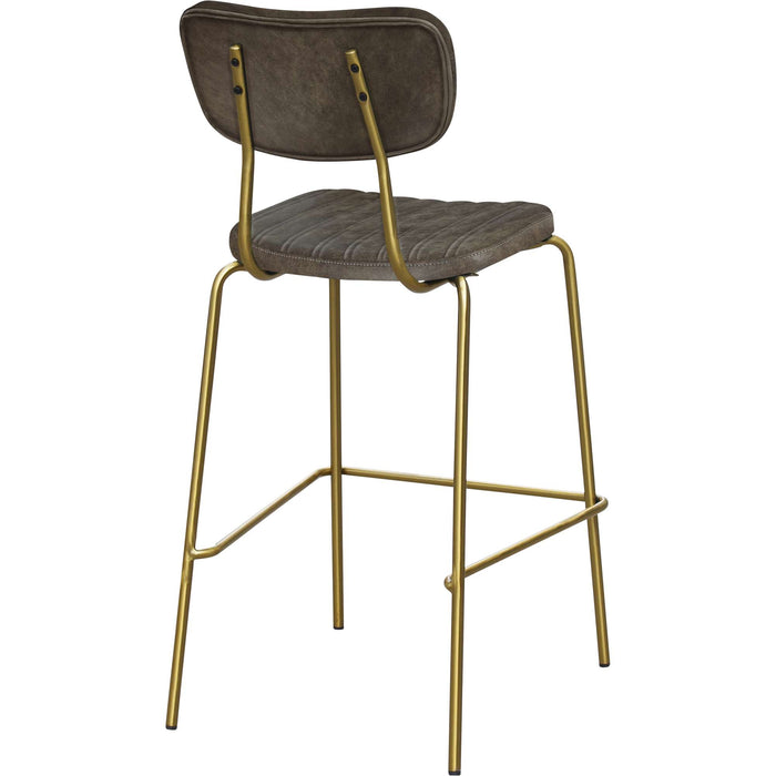 Durafurn Tiramisu Barstool - Brass Frame /  Charcoal Fabric