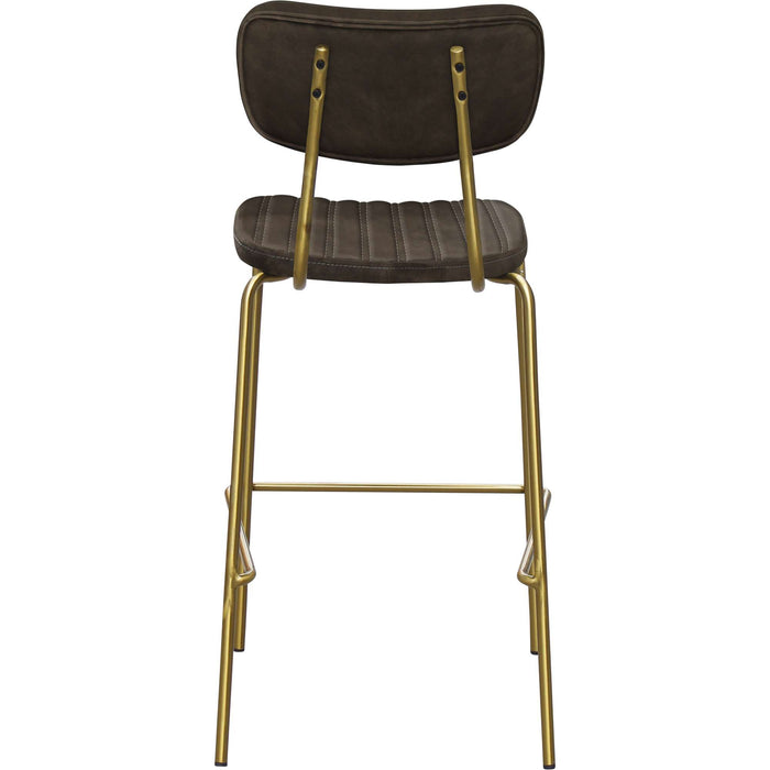 Durafurn Tiramisu Barstool - Brass Frame /  Charcoal Fabric