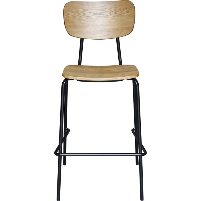 Durafurn Tiramisu Barstool - Black Frame / Oak Ply