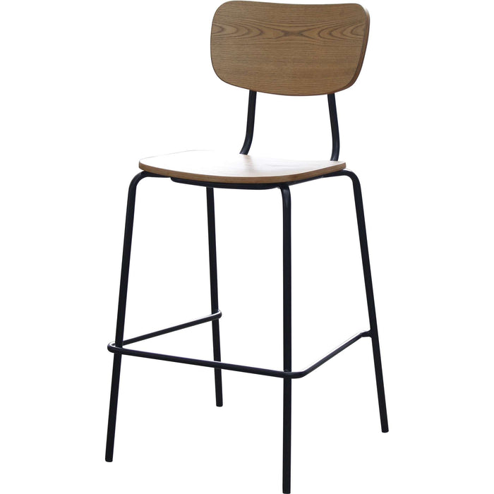 Durafurn Tiramisu Barstool - Black Frame / Oak Ply