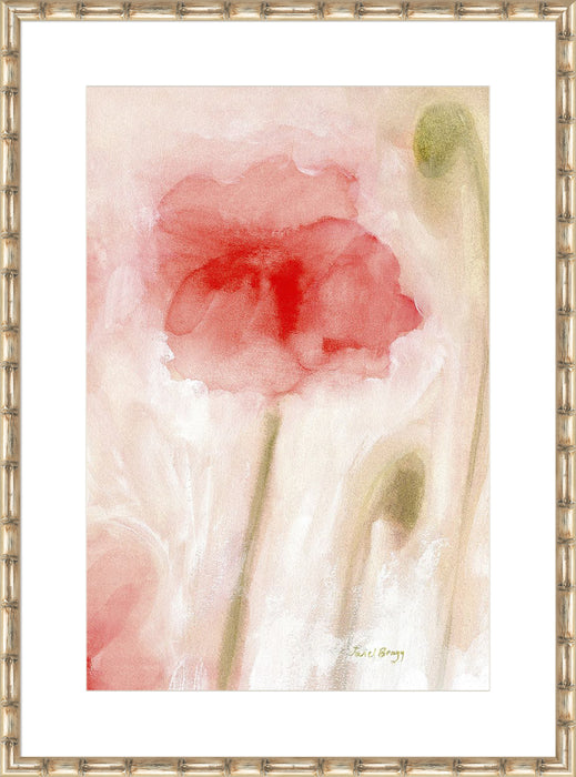Floral Impression in Coral II Wall Art