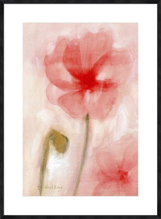 Floral Impression in Coral I Wall Art
