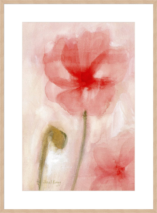 Floral Impression in Coral I Wall Art