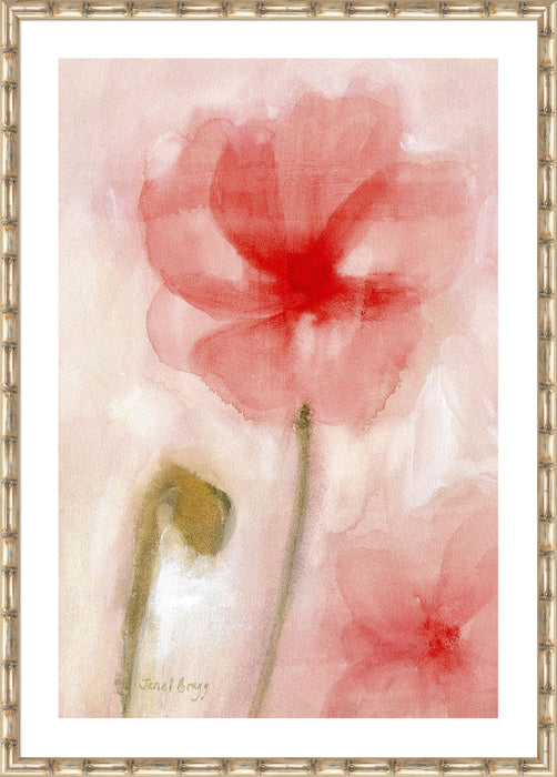 Floral Impression in Coral I Wall Art