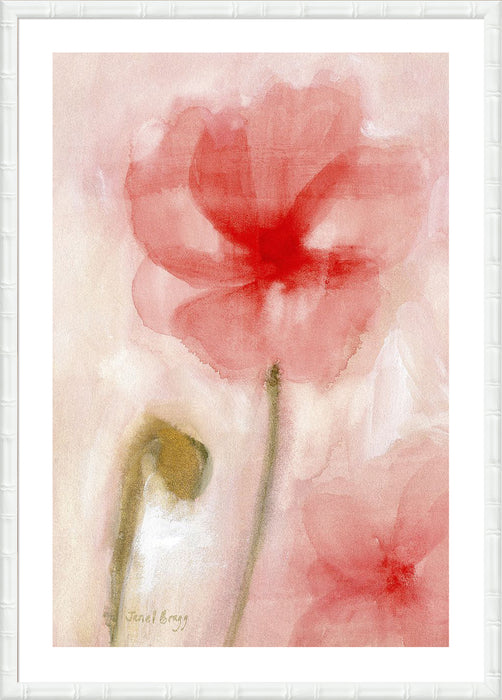 Floral Impression in Coral I Wall Art