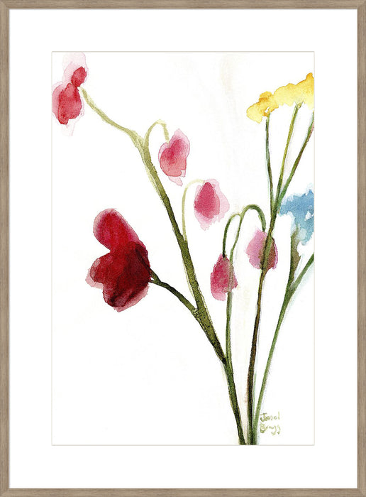 Floral in Crimson Wall Art