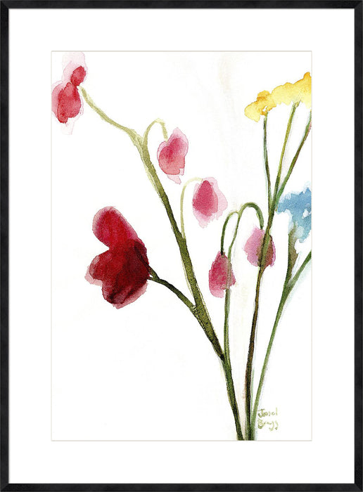 Floral in Crimson Wall Art