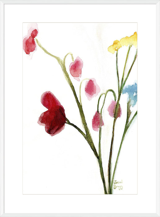 Floral in Crimson Wall Art