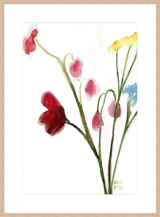 Floral in Crimson Wall Art