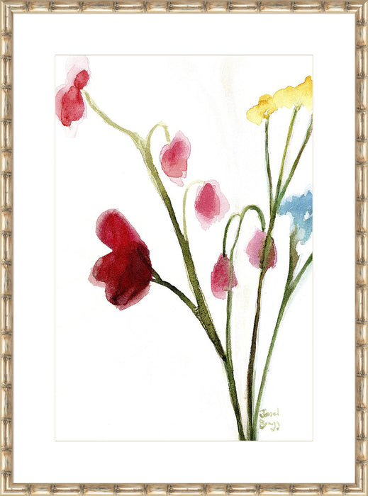 Floral in Crimson Wall Art