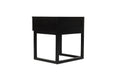 Flynn Bedside Table - Black - Black 50cm