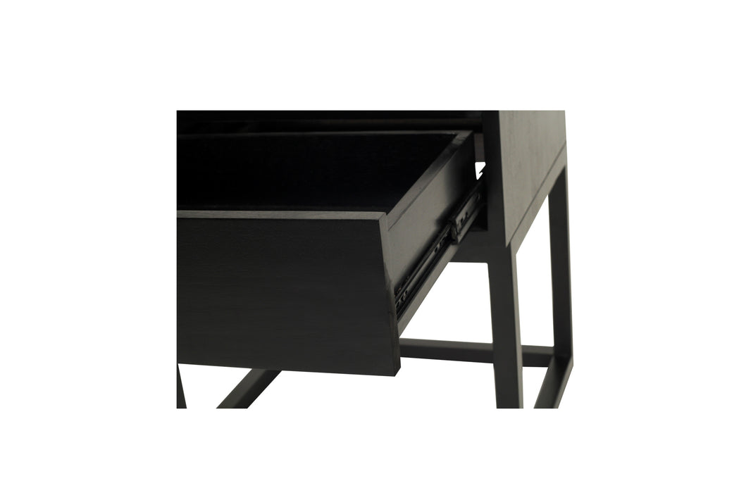 Flynn Bedside Table - Black - Black 50cm