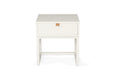 Flynn Bedside Table - White - White 50cm