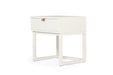 Flynn Bedside Table - White - White 50cm