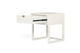 Flynn Bedside Table - White - White 50cm