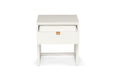 Flynn Bedside Table - White - White 50cm