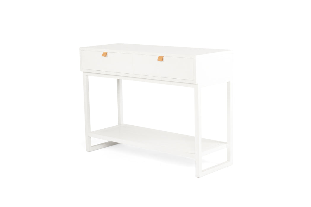 Flynn Console Table - White - White 110cm