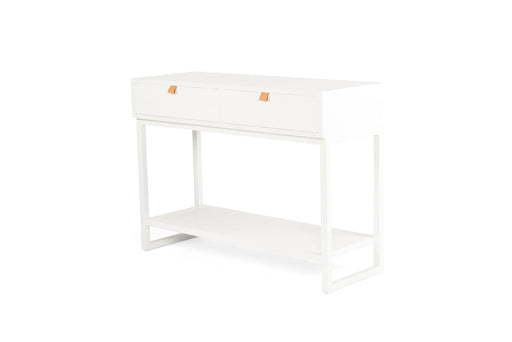 Flynn Console Table - White - White 110cm