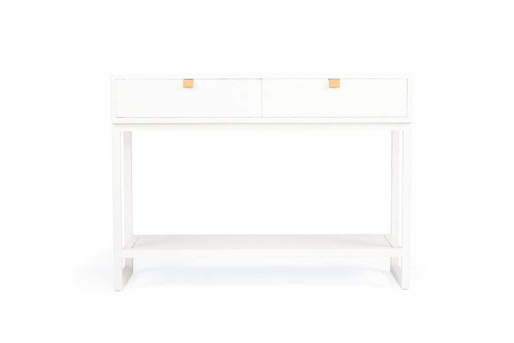 Flynn Console Table - White - White 110cm