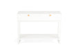 Flynn Console Table - White - White 110cm