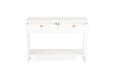 Flynn Console Table - White - White 110cm