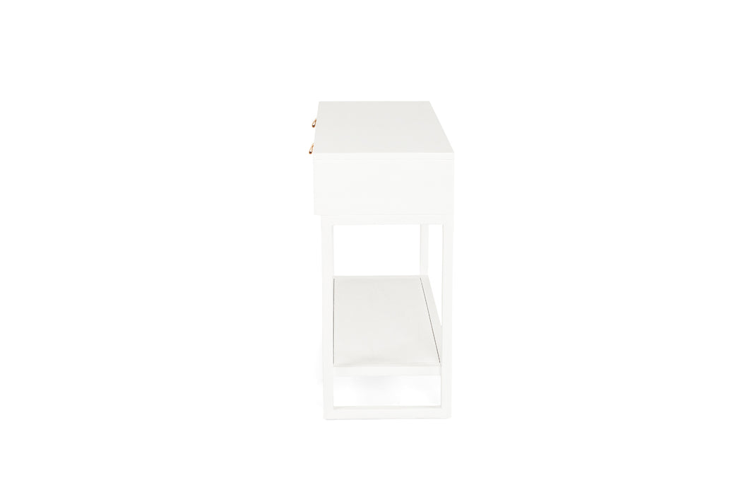 Flynn Console Table - White - White 110cm