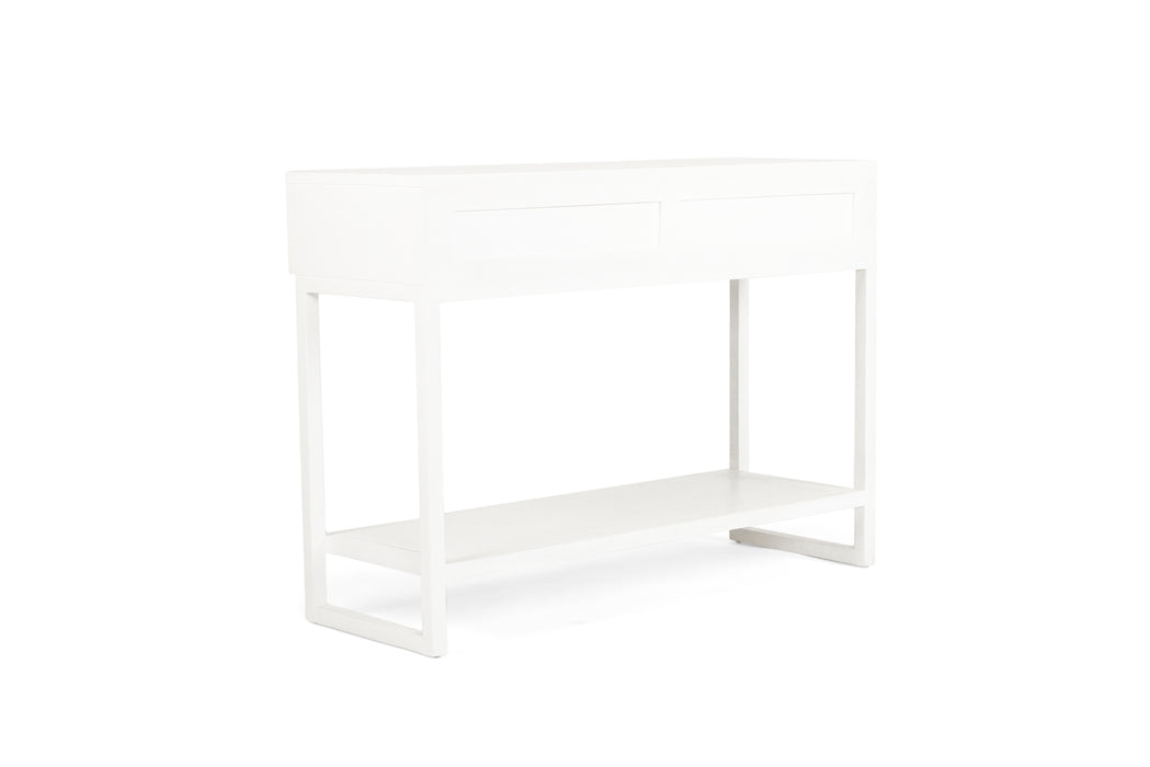 Flynn Console Table - White - White 110cm