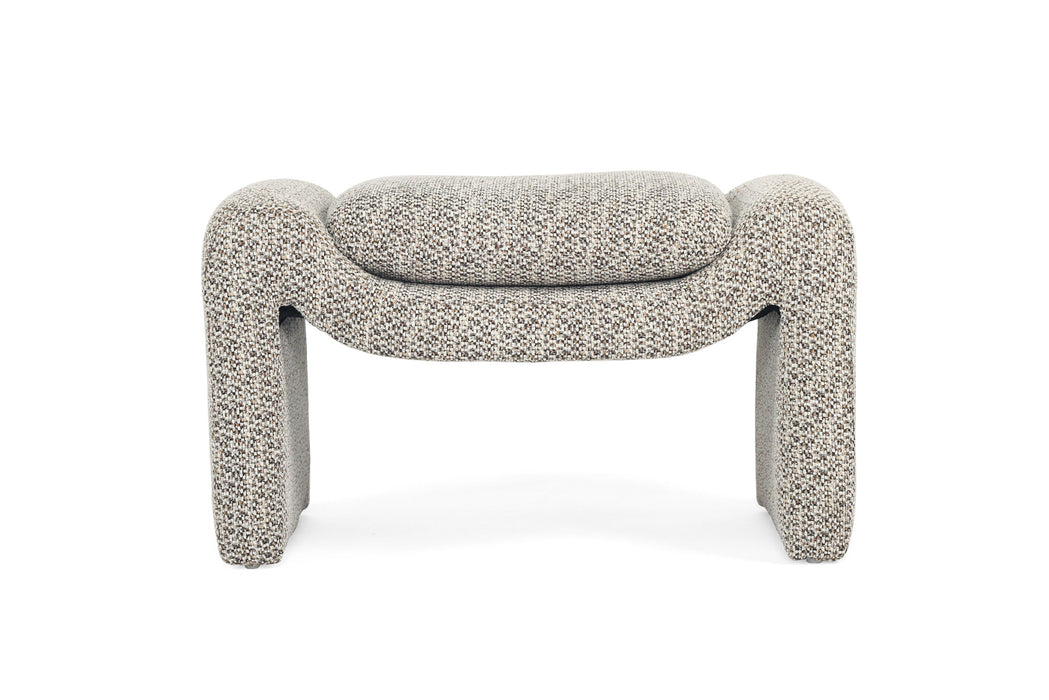 Freja Ottoman - Mottled Taupe
