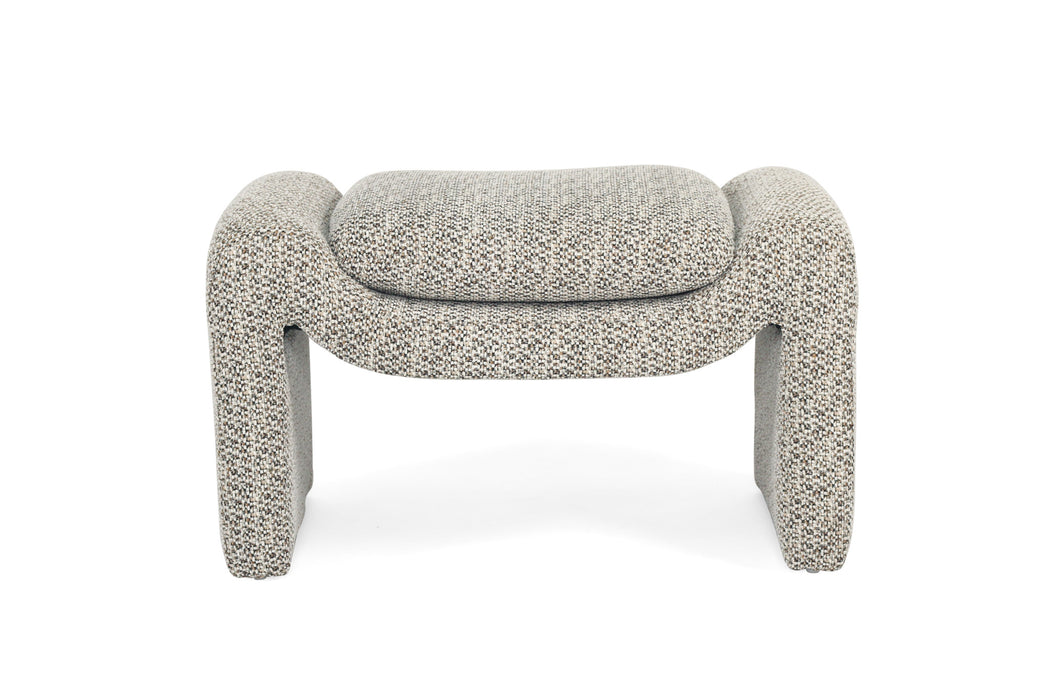 Freja Ottoman - Mottled Taupe