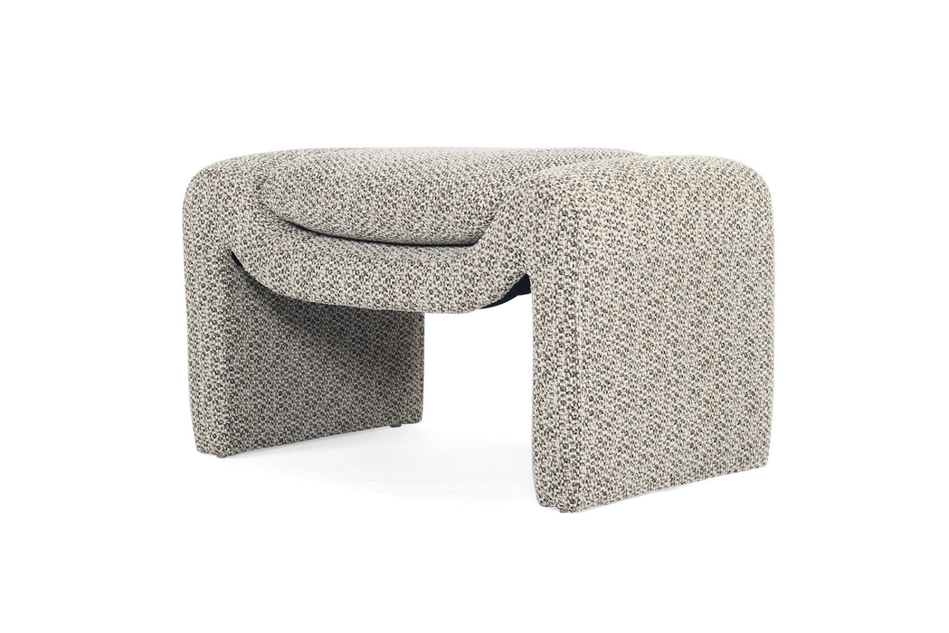 Freja Ottoman - Mottled Taupe