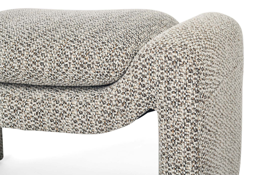 Freja Ottoman - Mottled Taupe
