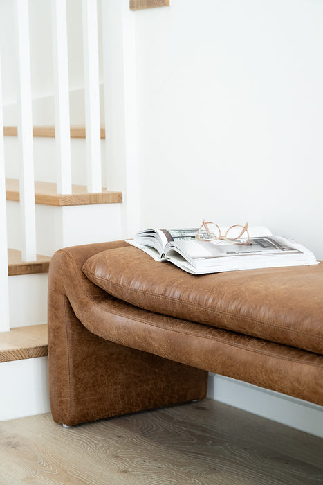 Freja Bench - Cognac