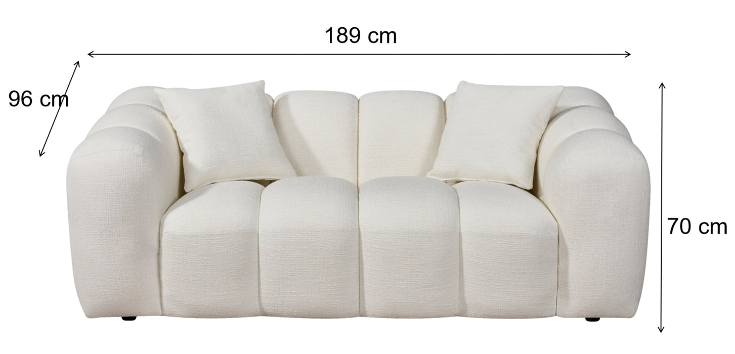 Annabelle 2 Seat Sofa Lounge - Oatmeal Dust