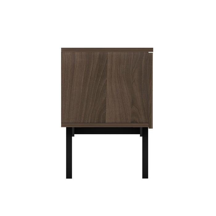 Mia Pre-Assembled Tv Unit In Walnut And Blue