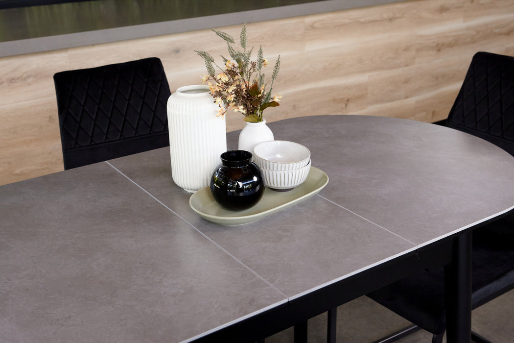 Gena Extension Dining Table Greystone Ceramic