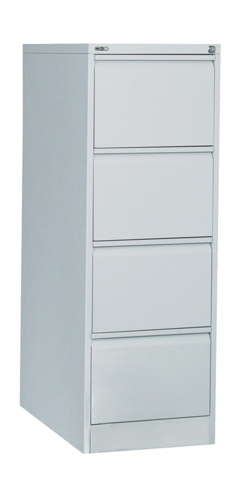 GO Steel Filing Cabinet - 4 Drawer - Silver