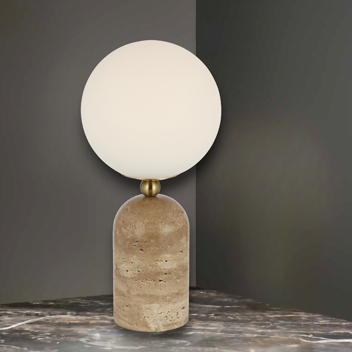 Gina Table Lamp - Beige, Opal Matt