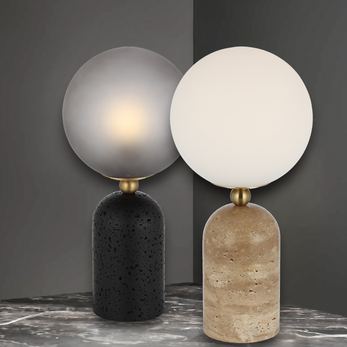 Gina Table Lamp - Beige, Opal Matt